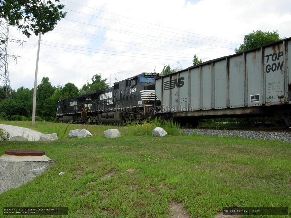 Digital Image: Unit coal train through Manchester, New Hampshire